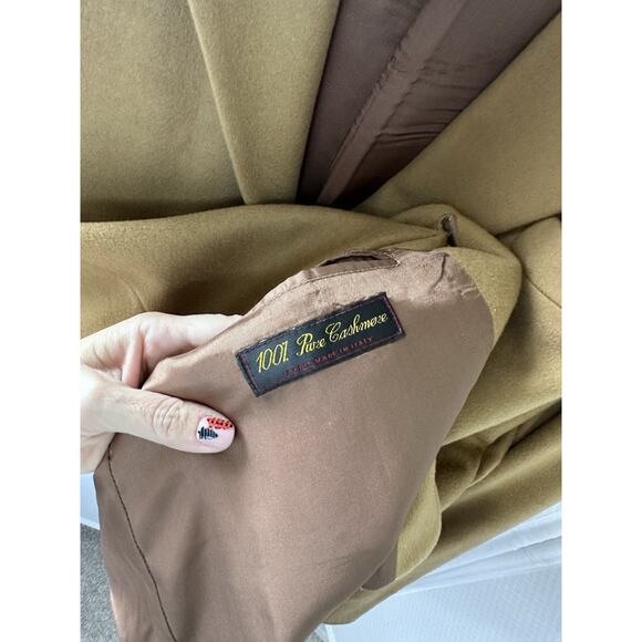 FENZIA 100% PURE CASHMERE Men's Sport coat Blazer 3 Button Camel 48L Jacket - Picture 3 of 16